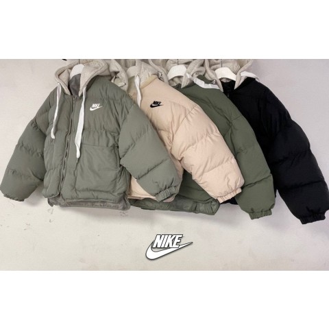 나** 후드 집업 패딩