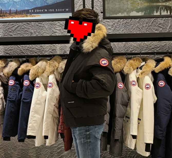 캐** 칠리왁 봄버 구스패딩