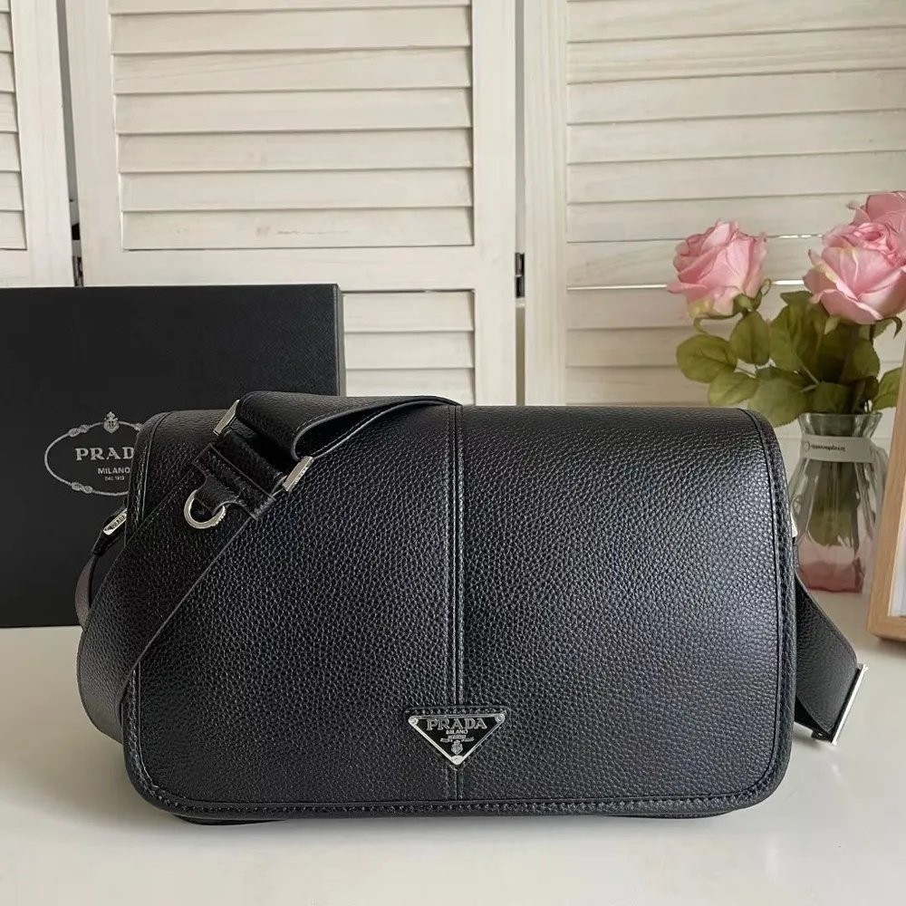 프** 가죽 메신저백