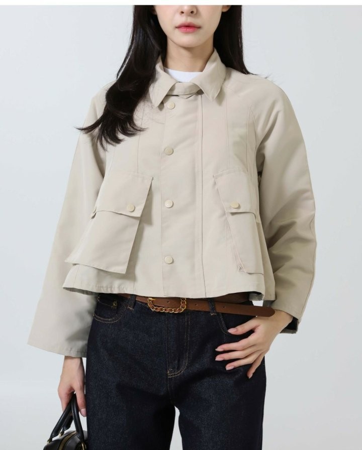 로** 트라페즈 코튼 블렌드 자켓